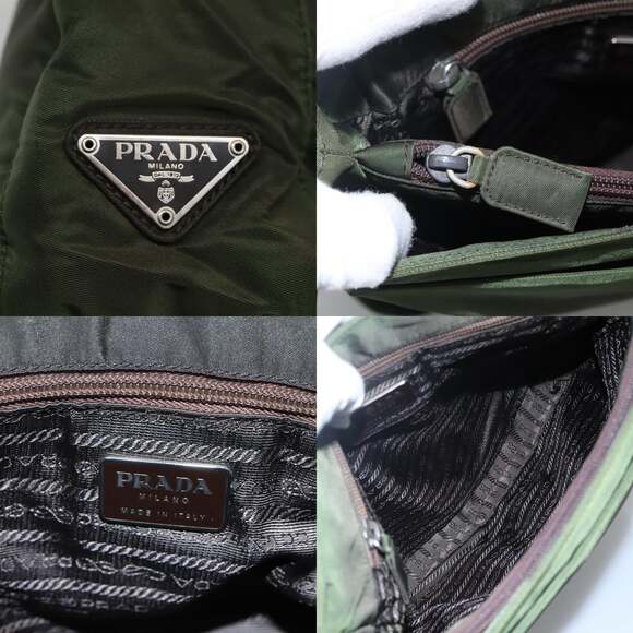 PRADA Tote Bag Nylon Khaki - Picture 11 of 13